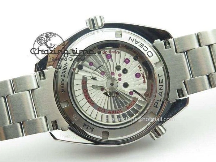 0301 Planet Ocean GMT 42mm V6F Best Edition Blue Bezel Blue Dial On SS Bracelet A ModernLook 8274